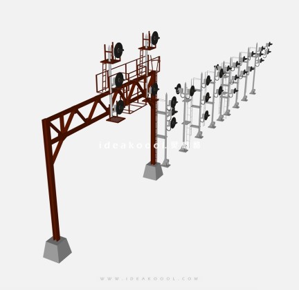 铁路信号灯 金属支架丨