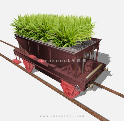 火车货运车厢种植池 花箱丨