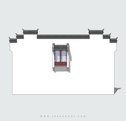 中式徽派马头墙