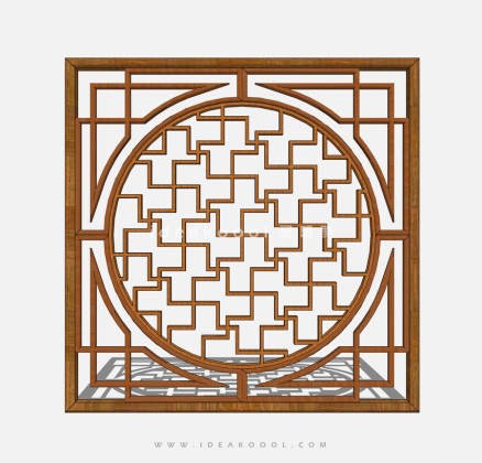 中式窗花镂空纹理