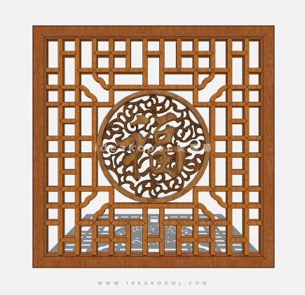 中式窗花镂空纹理