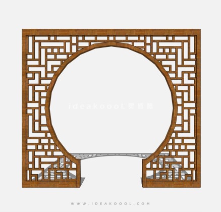 中式月亮门月洞门