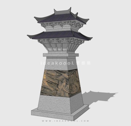 中式汉阙建筑丨