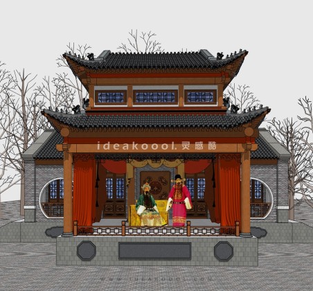 中式戏台建筑丨