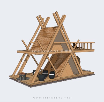 创意微型木屋小建筑丨