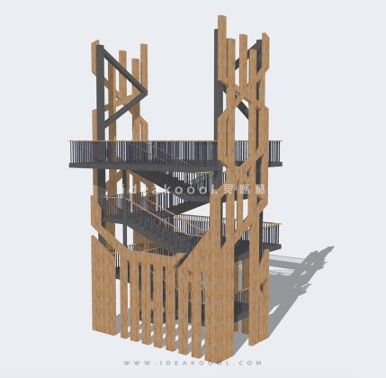 创意观景塔建筑 观景平台丨