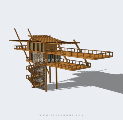 创意观景塔建筑 观景平台丨