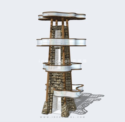 创意观景塔建筑 观景平台丨