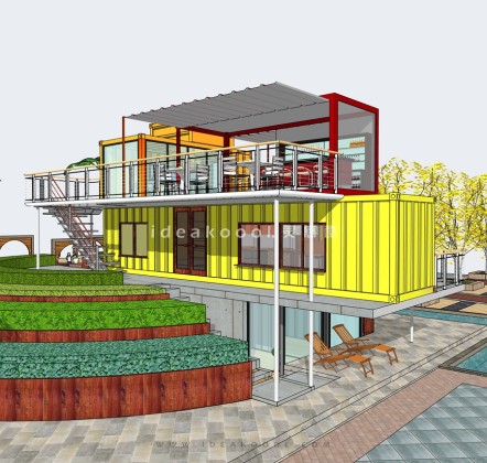 创意集装箱建筑丨