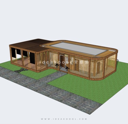 创意小木屋建筑丨
