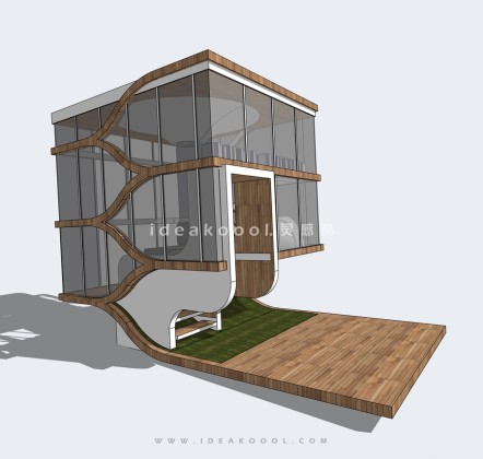 创意小木屋建筑丨