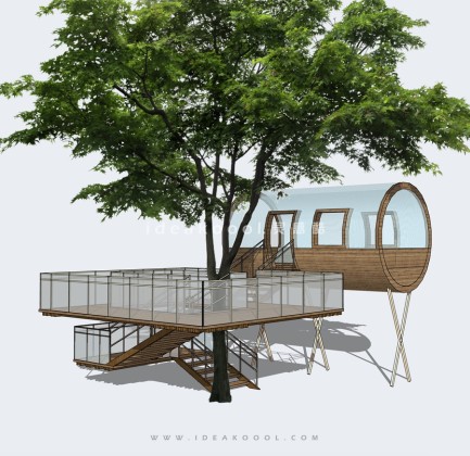 创意树屋建筑 观景平台丨