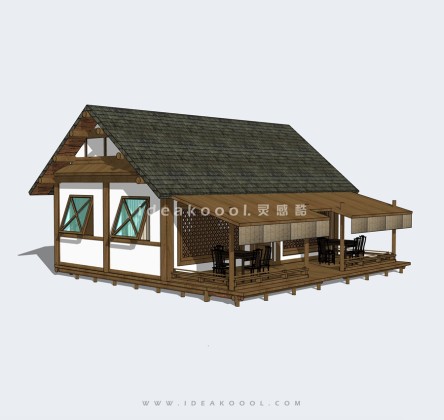 民宿茶室木屋建筑丨