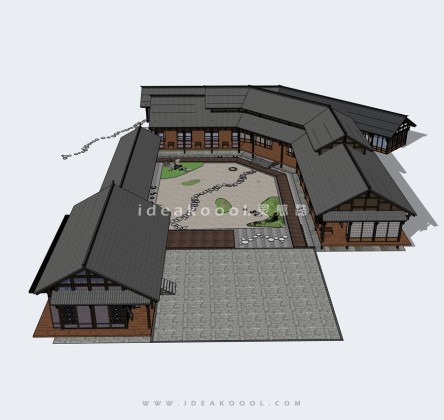创意茶室民宿木屋建筑丨