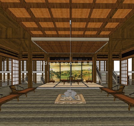 创意茶室民宿木屋建筑丨