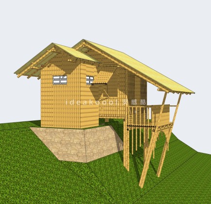 创意竹屋建筑丨