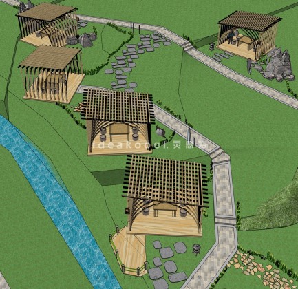 创意竹屋建筑丨