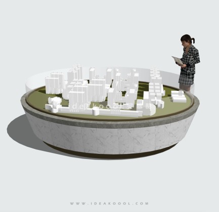 现代售楼处沙盘丨