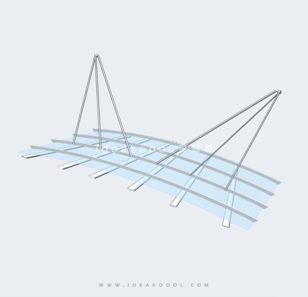 钢结构玻璃雨棚 建筑入口门头丨