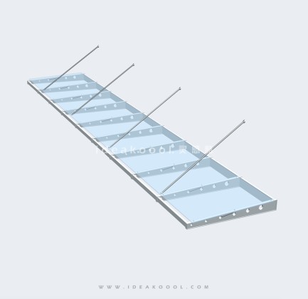 钢结构玻璃雨棚 建筑入口门头丨