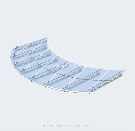 钢结构玻璃雨棚 建筑入口门头丨