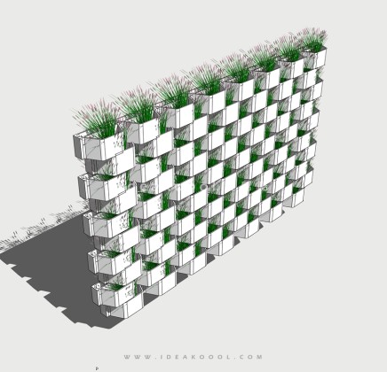 垂直绿化植物花箱景墙丨