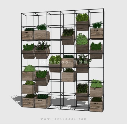 垂直绿化植物景墙 花箱花架丨