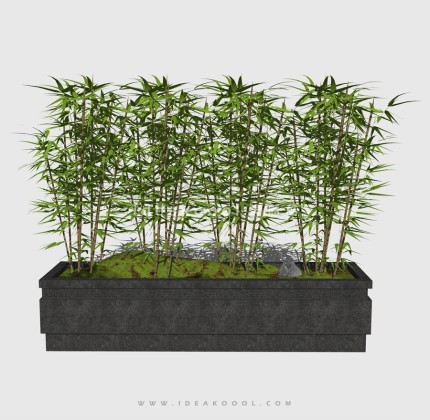 竹子花箱种植池丨