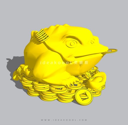 咬钱蟾蜍 三脚蟾蜍模型丨