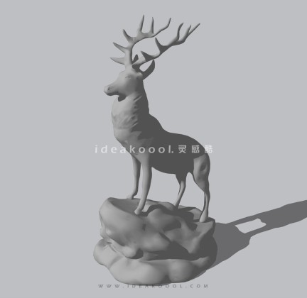 鹿雕塑丨