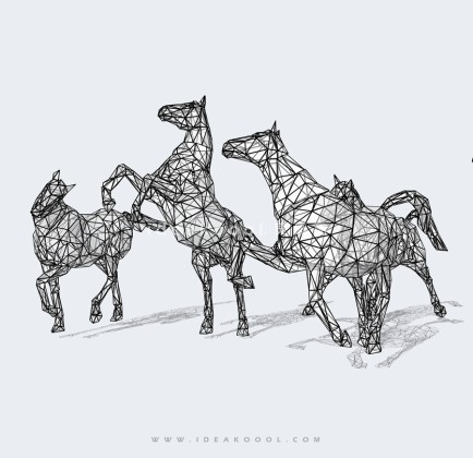 马几何体雕塑丨
