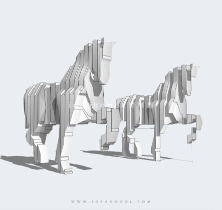 马几何体雕塑丨