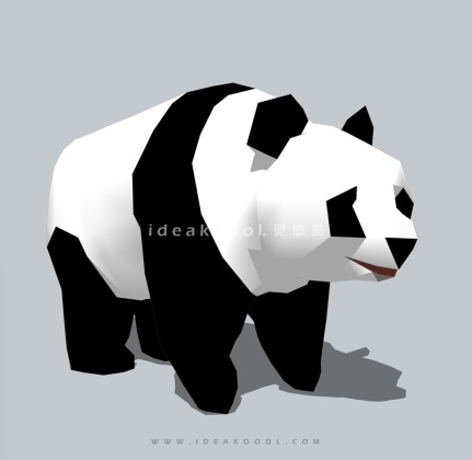 大熊猫雕塑丨