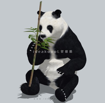 大熊猫雕塑丨