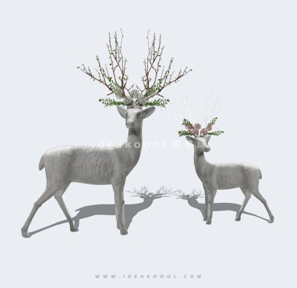 鹿雕塑丨