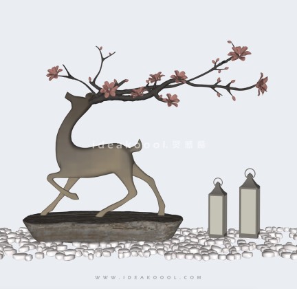 鹿雕塑摆件丨