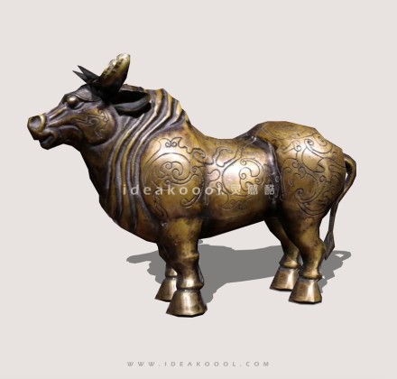 铜牛雕塑丨