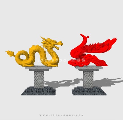 龙凤雕塑丨