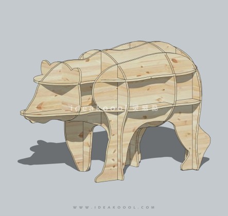 熊家居书架摆件丨