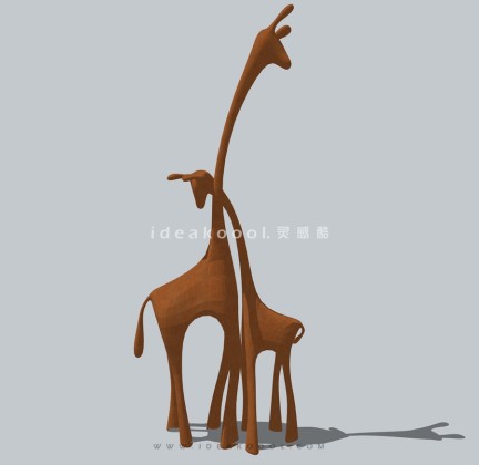 抽象长颈鹿雕塑丨