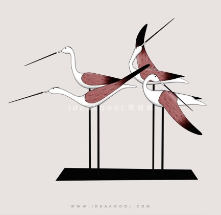 抽象鸟类雕塑丨