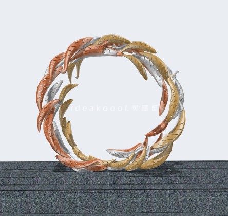 抽象鱼类雕塑丨