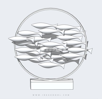 鱼类雕塑摆件丨