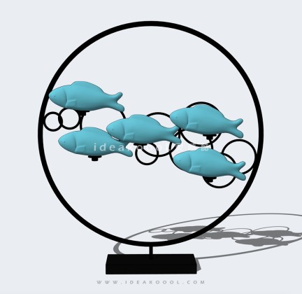 鱼类雕塑摆件丨