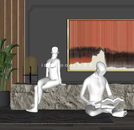 抽象人物雕塑丨