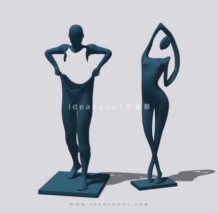 抽象人物雕塑丨