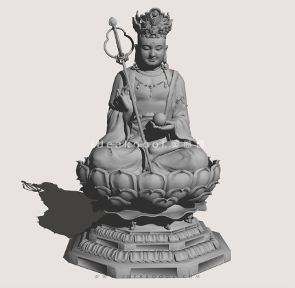 佛像莲花底座人物雕塑丨