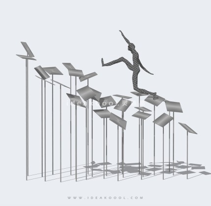 攀登人物雕塑丨