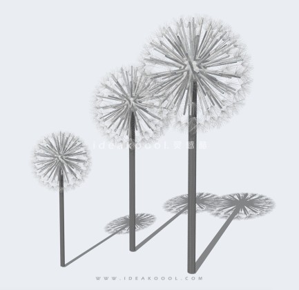 蒲公英雕塑灯具小品丨