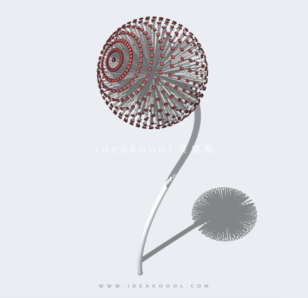 蒲公英植物雕塑灯具小品丨